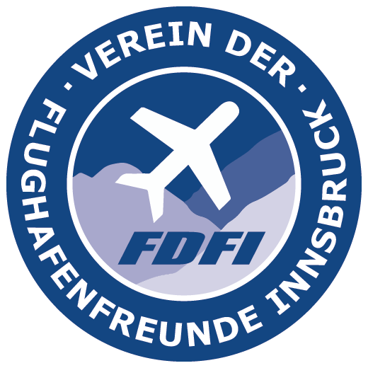 FDFI_Patch_Allgemein_2025@2x Flugzeug im Anflug auf Innsbruck vor Bergkulisse